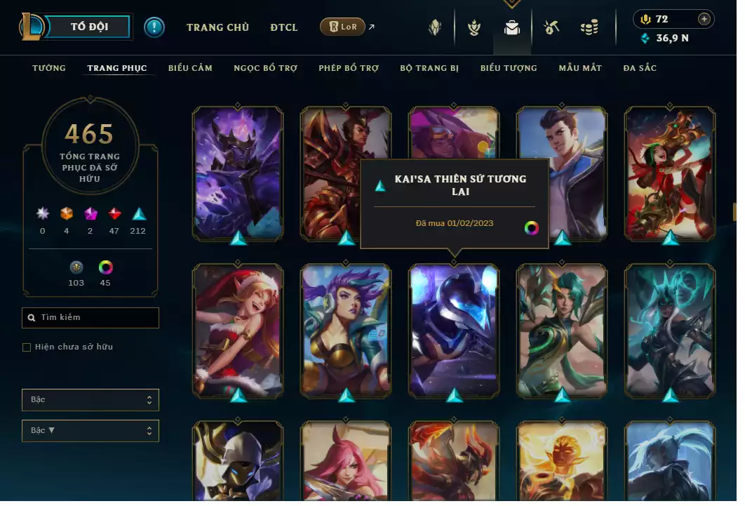 Ảnh Morgana Tím + Yasuo Tím + 465 Skin 5vs5