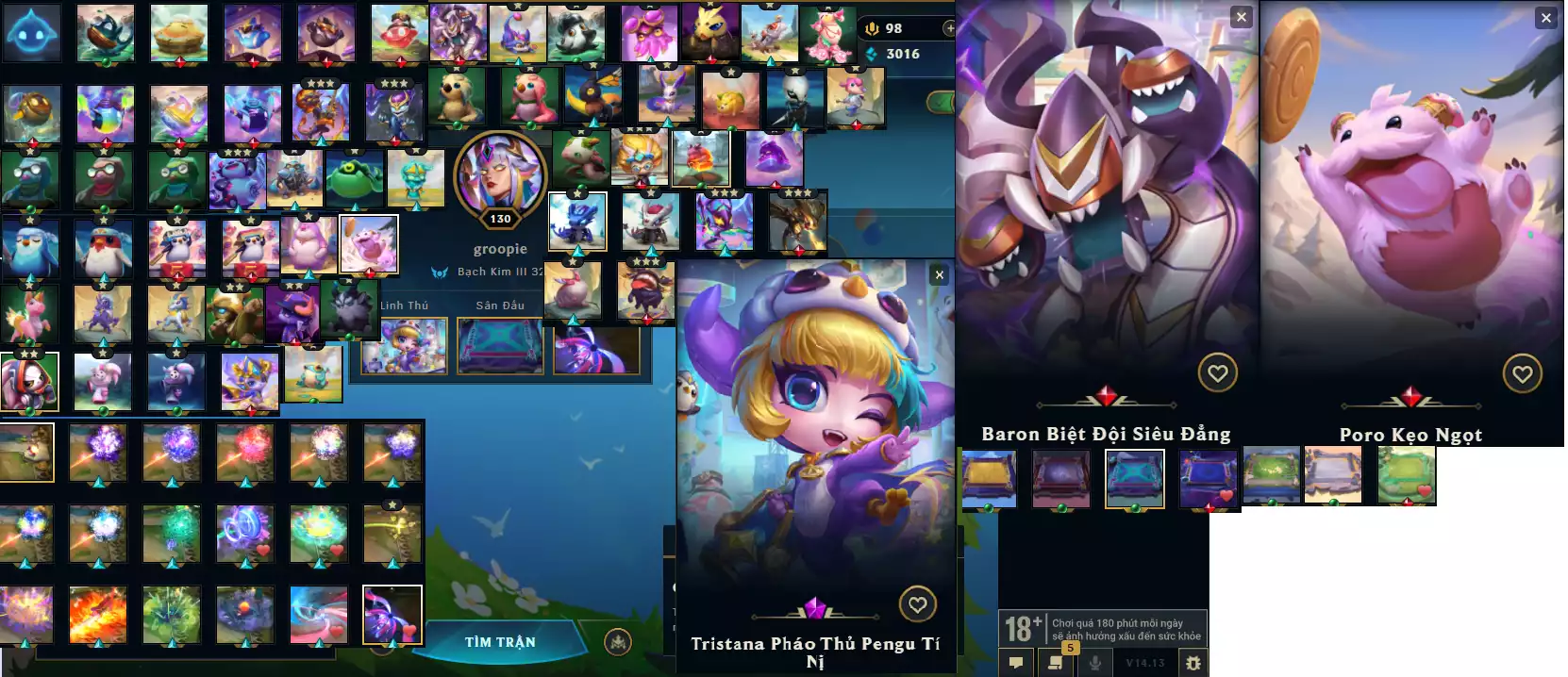 Ảnh 2 Hàng Hiệu SKin Đẹp ❤️‍🔥 + TFT Tristana TÍM Nhiều Pet Khác