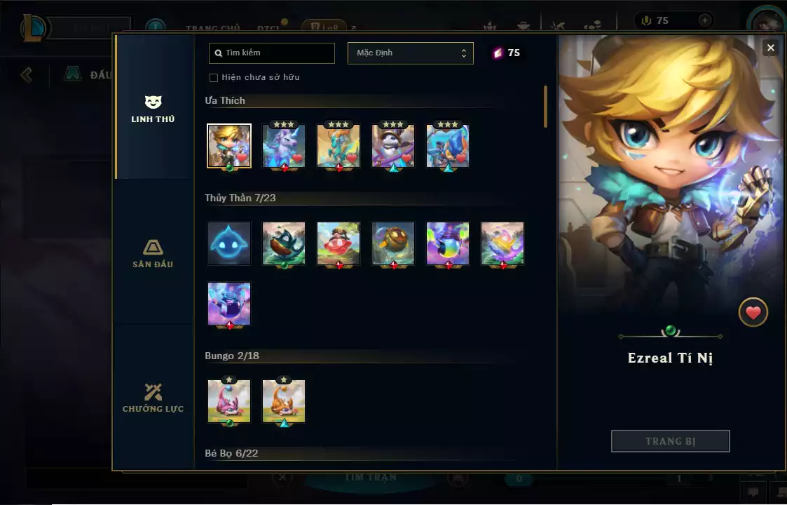 Ezreal Tí Nị Thường + Chưởng Lực Tiểu Long Nộ Hàng Hiệu