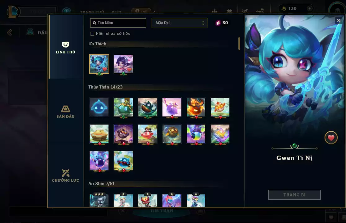 (1 Hàng Hiệu ) 1 Cúp + 12 Cờ Hiệu Acc Skin Đẹp + TFT Nhiều Pet Gwen Irelia Tí Nị Thường + Chưởng Lực Tím Xoẹt Xoẹt Hàng Hiệu