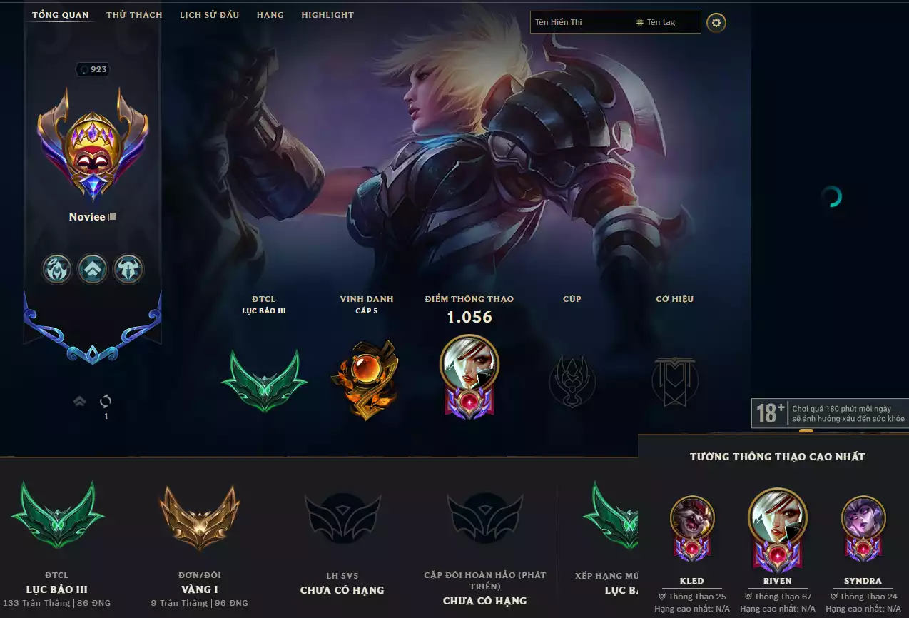 ( 8 Hàng Hiệu ) - Riven 700k TT - FULL Bộ Skin Loạn Thế Thần Binh + Khung - 198 Đa Sắc - TFT Gwen + Tristana Tí nị Thường + Nhiều Pet 3 sao