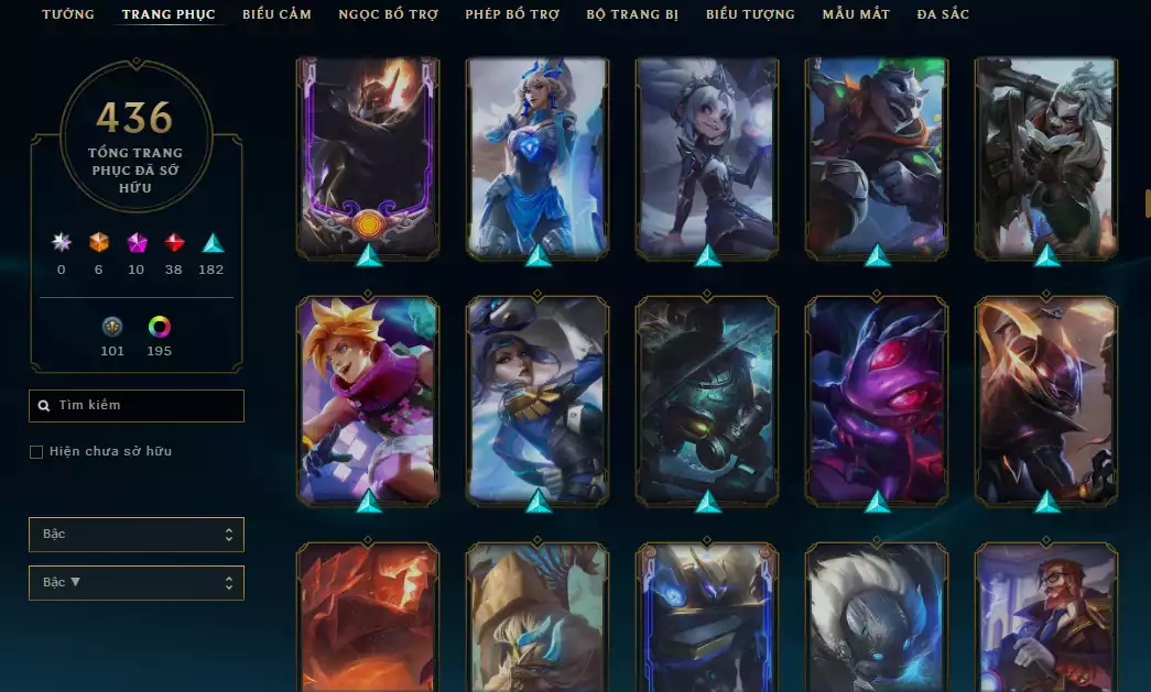 Ảnh ( 8 Hàng Hiệu ) - Riven 700k TT - FULL Bộ Skin Loạn Thế Thần Binh + Khung - 198 Đa Sắc - TFT Gwen + Tristana Tí nị Thường + Nhiều Pet 3 sao