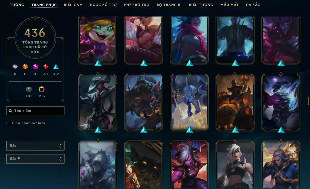 Ảnh ( 8 Hàng Hiệu ) - Riven 700k TT - FULL Bộ Skin Loạn Thế Thần Binh + Khung - 198 Đa Sắc - TFT Gwen + Tristana Tí nị Thường + Nhiều Pet 3 sao