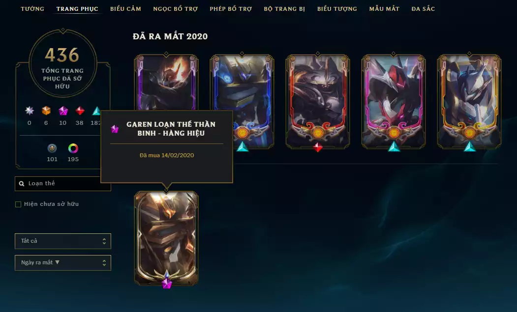 Ảnh ( 8 Hàng Hiệu ) - Riven 700k TT - FULL Bộ Skin Loạn Thế Thần Binh + Khung - 198 Đa Sắc - TFT Gwen + Tristana Tí nị Thường + Nhiều Pet 3 sao