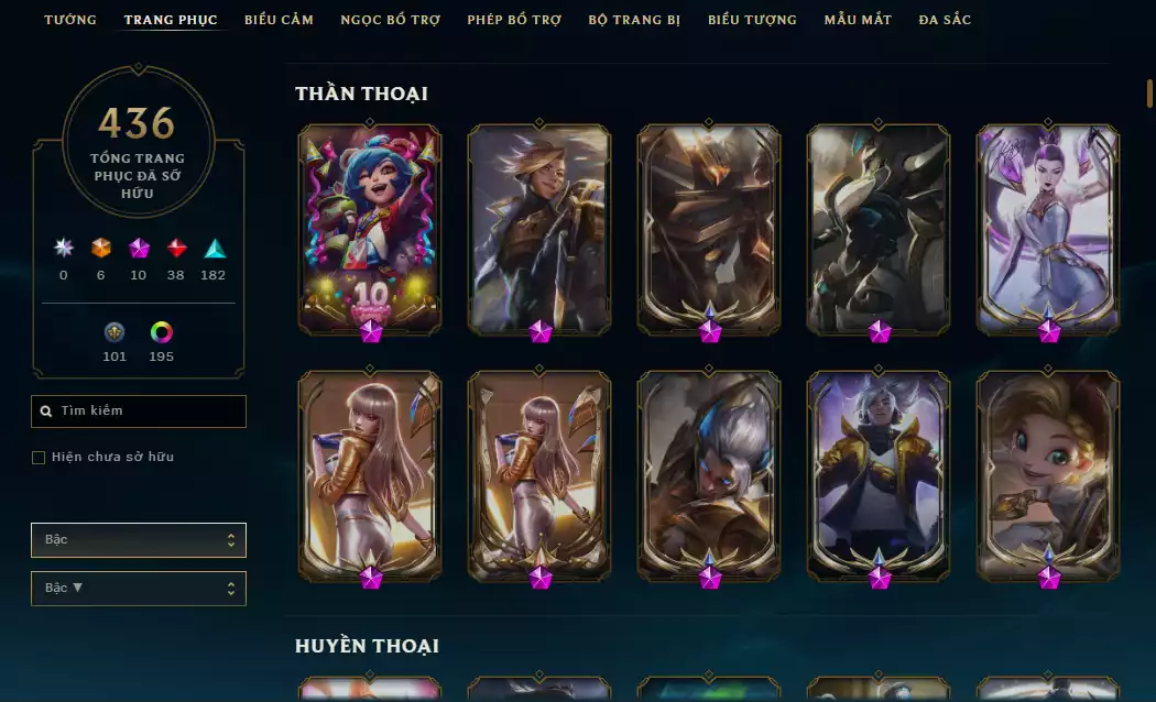 Ảnh ( 8 Hàng Hiệu ) - Riven 700k TT - FULL Bộ Skin Loạn Thế Thần Binh + Khung - 198 Đa Sắc - TFT Gwen + Tristana Tí nị Thường + Nhiều Pet 3 sao