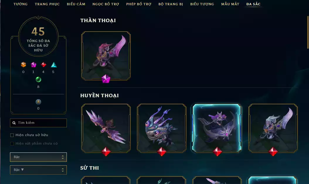 Ảnh Skin Đẹp - Biểu Cảm Cao Thủ - 45 Đa Sắc ( Lee nộ Long , Tiểu long ..) - TFT Kaisa Tím