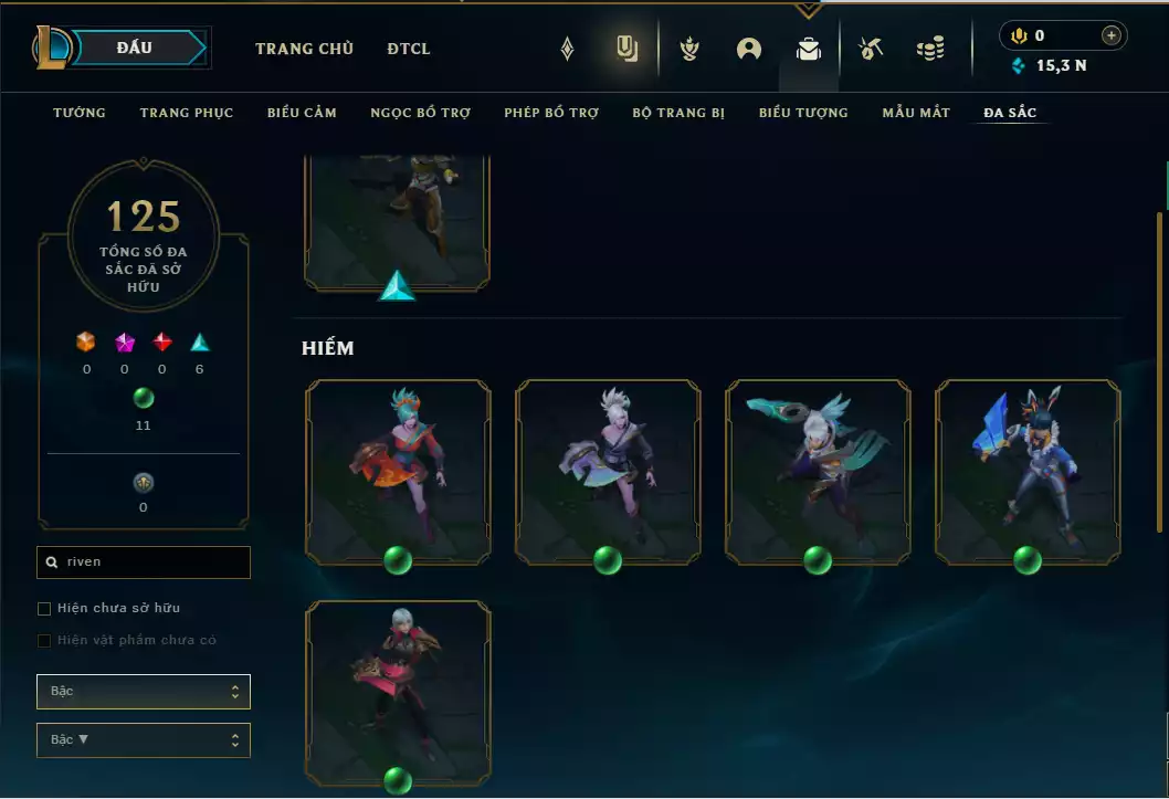 Ảnh ( 8 Hàng Hiệu ) ACC Main Riven Skin Xịn - 128 Đa Sắc - 62 Mẫu Mắt - 498 Biểu Tượng