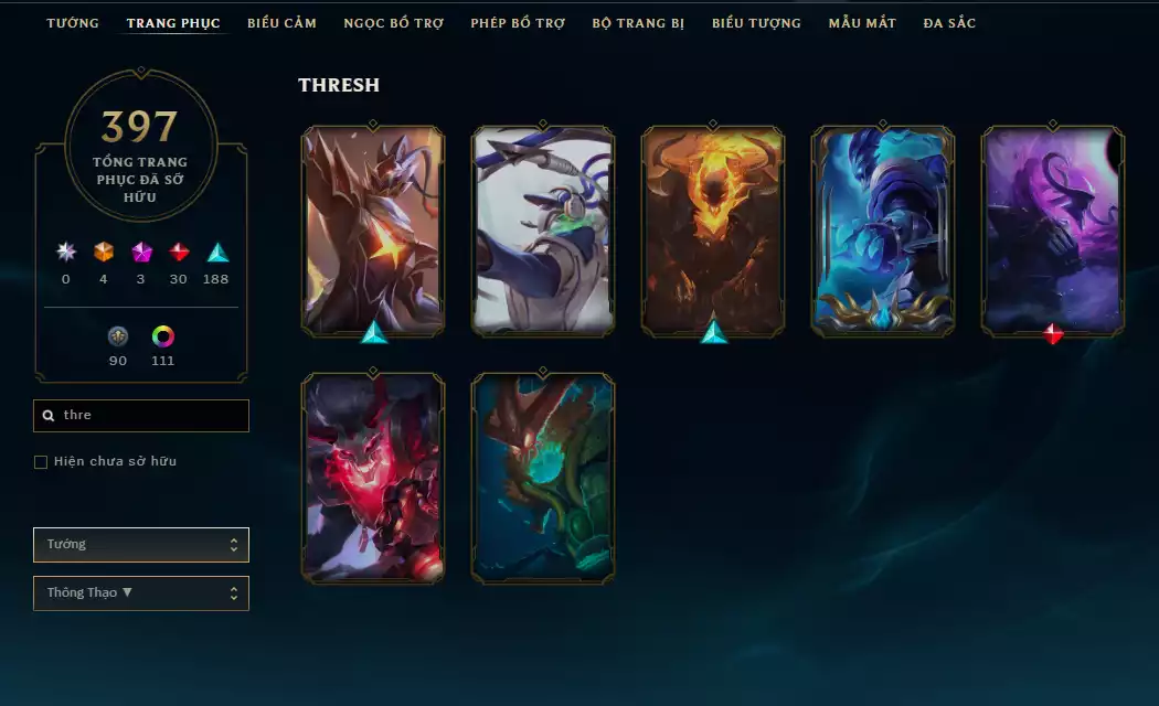 Ảnh Main Thresh 500k Thông Thạo - 112 Đa Sắc - 39 Mẫu Mắt - Nhiều Skin Đẹp