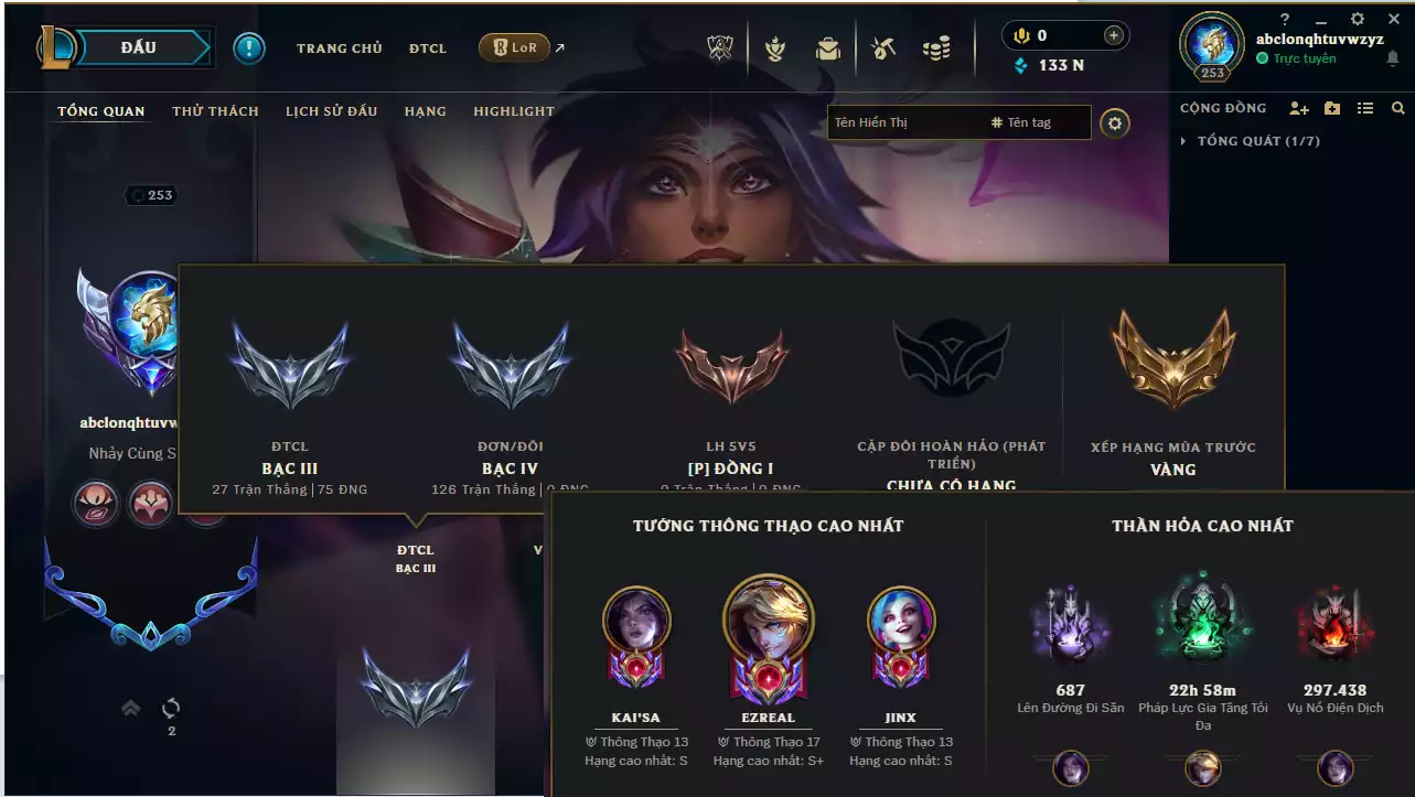 Main ADC Nhiều Skin ADC + TFT Morgana Tí Nị Thường