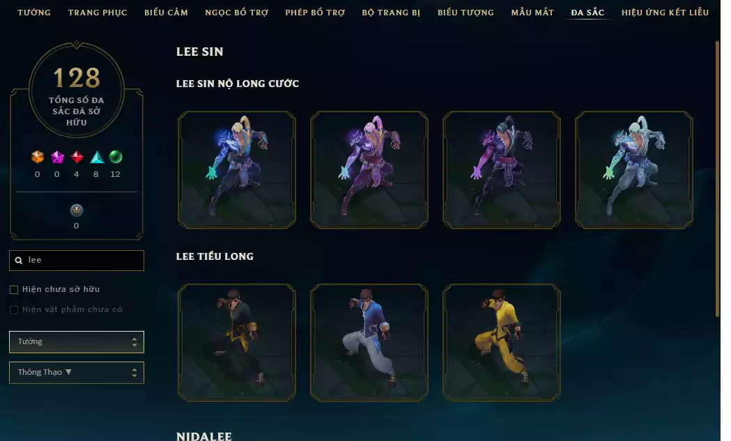 Ảnh 👊Main LeeSin 500k Thông Thạo - 128 Đa Sắc - 52 Mẫu Mắt - Rank Elo Cao + TFT lulu tí nị thường