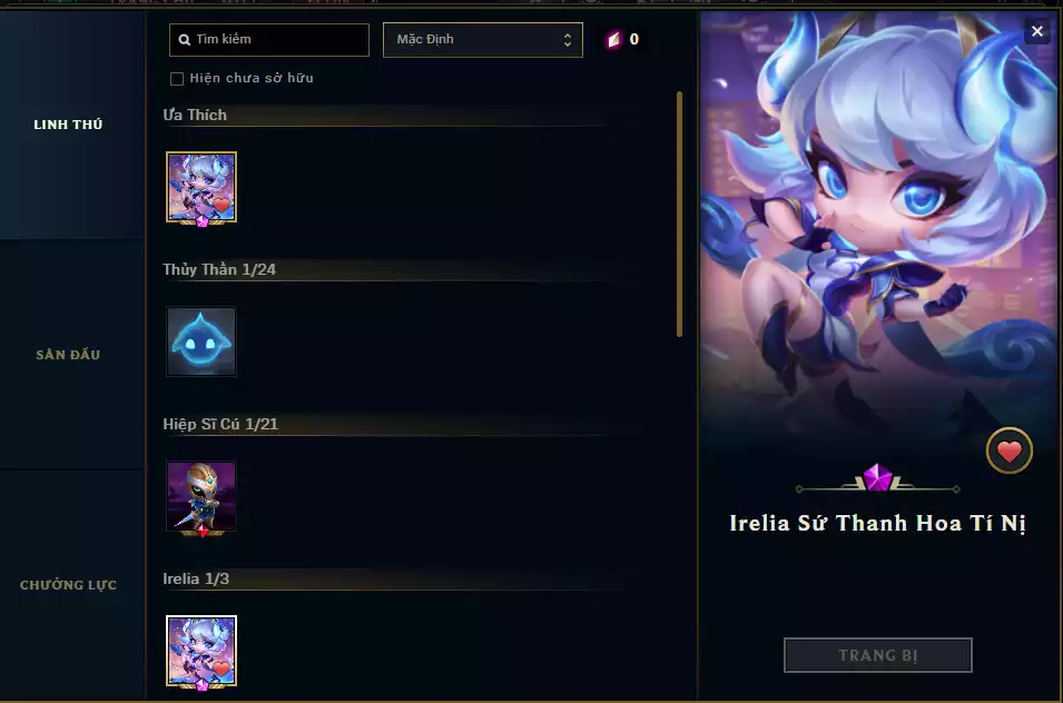 Irelia Sứ Thanh Hoa Tí Nị Tím 💜