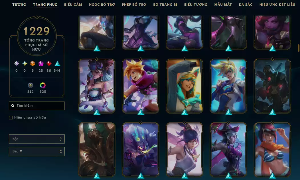Ảnh Acc Vip Main Thresh 800k Thông Thạo - 19 Hàng Hiệu - Nhiều Skin Đẹp + Khung - 5 Biểu Cảm Cao Thủ - 335 Đa Sắc - TFT Nhiều