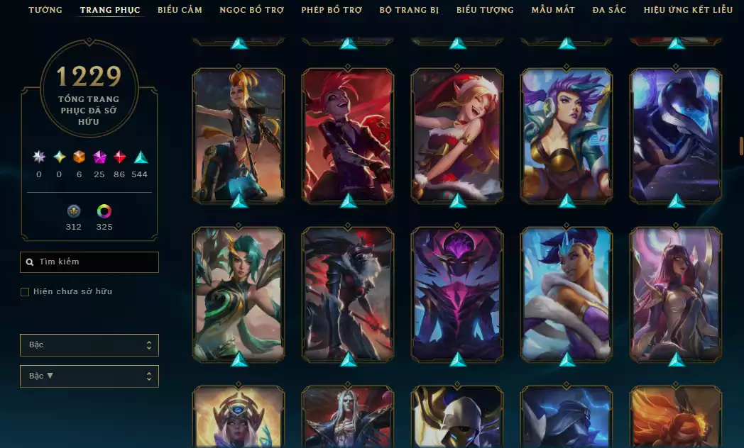 Ảnh Acc Vip Main Thresh 800k Thông Thạo - 19 Hàng Hiệu - Nhiều Skin Đẹp + Khung - 5 Biểu Cảm Cao Thủ - 335 Đa Sắc - TFT Nhiều