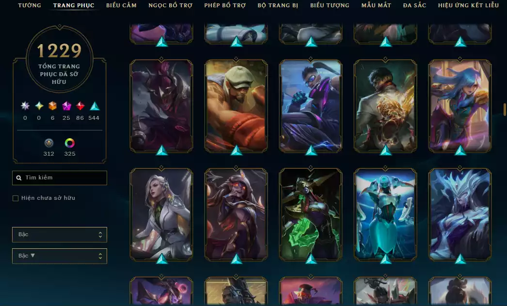 Ảnh Acc Vip Main Thresh 800k Thông Thạo - 19 Hàng Hiệu - Nhiều Skin Đẹp + Khung - 5 Biểu Cảm Cao Thủ - 335 Đa Sắc - TFT Nhiều
