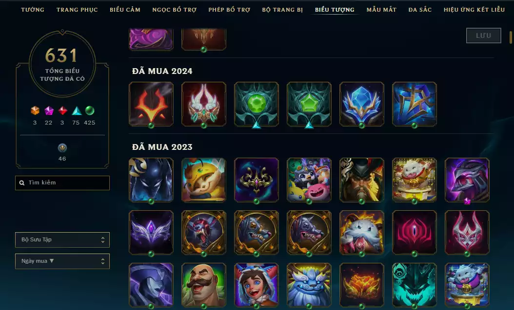 Ảnh Acc Vip Main Thresh 800k Thông Thạo - 19 Hàng Hiệu - Nhiều Skin Đẹp + Khung - 5 Biểu Cảm Cao Thủ - 335 Đa Sắc - TFT Nhiều