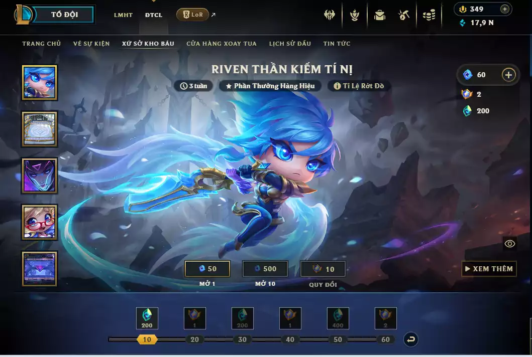 Ảnh Acc Vip Main Thresh 800k Thông Thạo - 19 Hàng Hiệu - Nhiều Skin Đẹp + Khung - 5 Biểu Cảm Cao Thủ - 335 Đa Sắc - TFT Nhiều