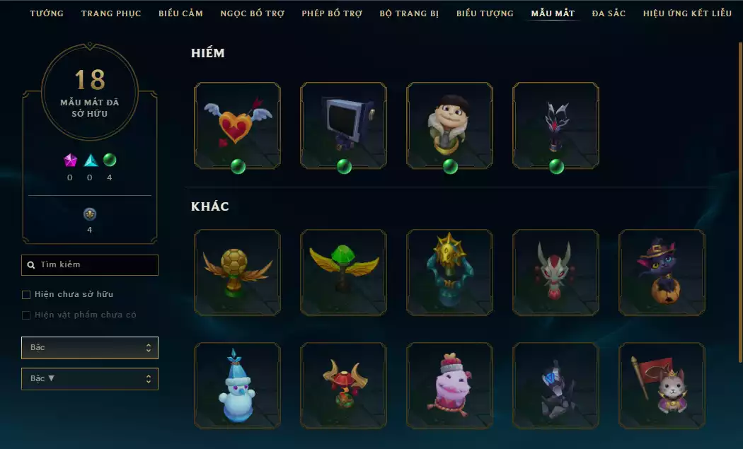Ảnh Main Nữ Nhiều Skin Đẹp + Đa Sắc - Nhiều Skin Hiếm - Riot k9 nasus - TFT Pengu Coslay Ys Tím