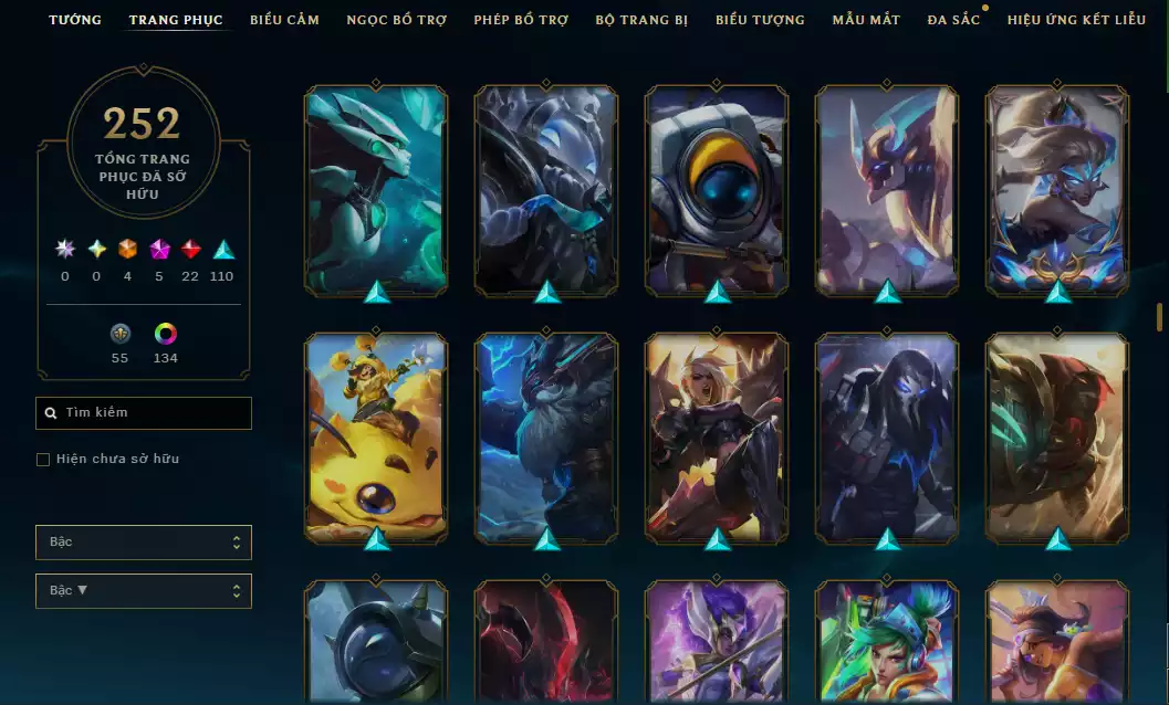 Ảnh Rank Elo Cao - Nhiều Skin Đẹp - Leona Tinh Thể Pha Lê - TFT dư 160 Kỉ Vật Kho Báu ( 1 Hàng Hiệu ) - 137 Đa Sắc