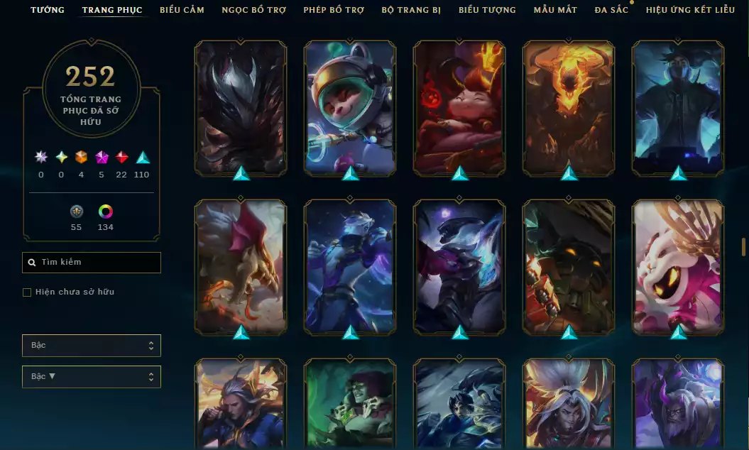 Ảnh Rank Elo Cao - Nhiều Skin Đẹp - Leona Tinh Thể Pha Lê - TFT dư 160 Kỉ Vật Kho Báu ( 1 Hàng Hiệu ) - 137 Đa Sắc