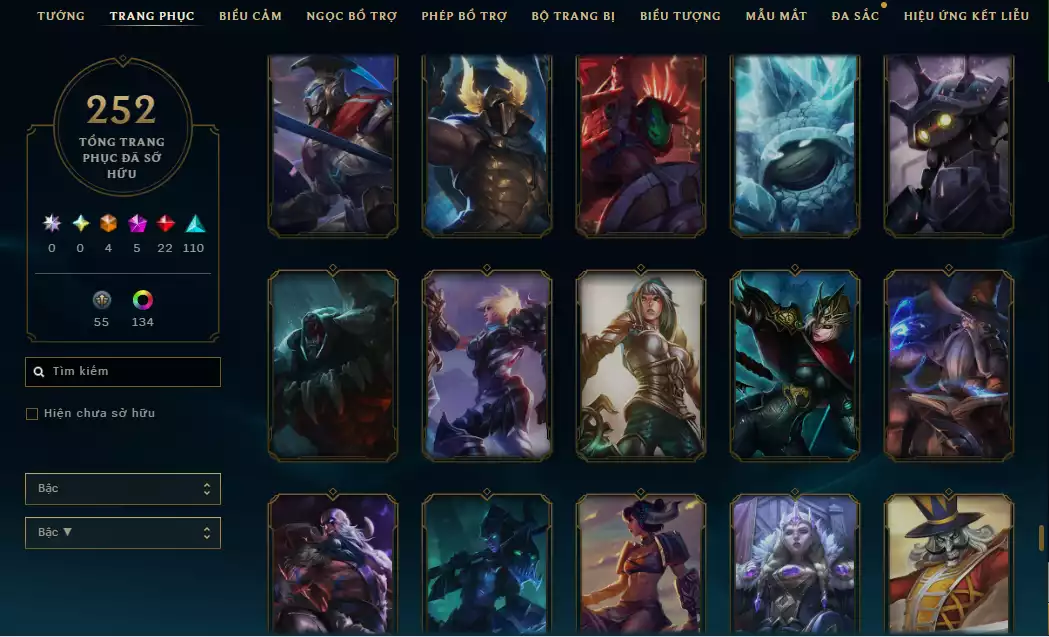 Ảnh Rank Elo Cao - Nhiều Skin Đẹp - Leona Tinh Thể Pha Lê - TFT dư 160 Kỉ Vật Kho Báu ( 1 Hàng Hiệu ) - 137 Đa Sắc