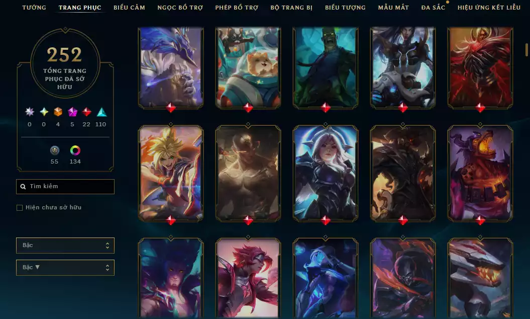 Ảnh Rank Elo Cao - Nhiều Skin Đẹp - Leona Tinh Thể Pha Lê - TFT dư 160 Kỉ Vật Kho Báu ( 1 Hàng Hiệu ) - 137 Đa Sắc
