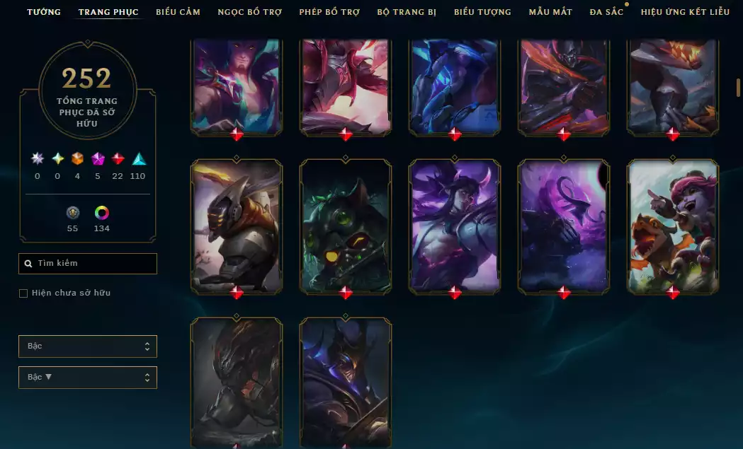 Ảnh Rank Elo Cao - Nhiều Skin Đẹp - Leona Tinh Thể Pha Lê - TFT dư 160 Kỉ Vật Kho Báu ( 1 Hàng Hiệu ) - 137 Đa Sắc