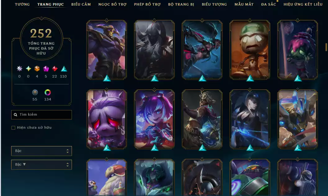 Ảnh Rank Elo Cao - Nhiều Skin Đẹp - Leona Tinh Thể Pha Lê - TFT dư 160 Kỉ Vật Kho Báu ( 1 Hàng Hiệu ) - 137 Đa Sắc