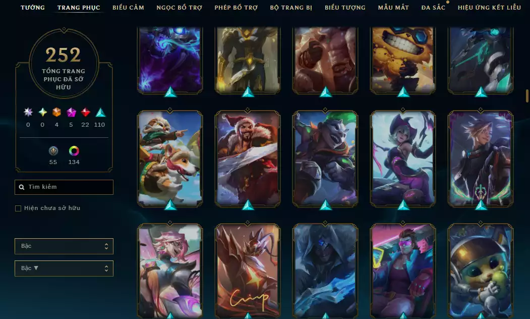 Ảnh Rank Elo Cao - Nhiều Skin Đẹp - Leona Tinh Thể Pha Lê - TFT dư 160 Kỉ Vật Kho Báu ( 1 Hàng Hiệu ) - 137 Đa Sắc