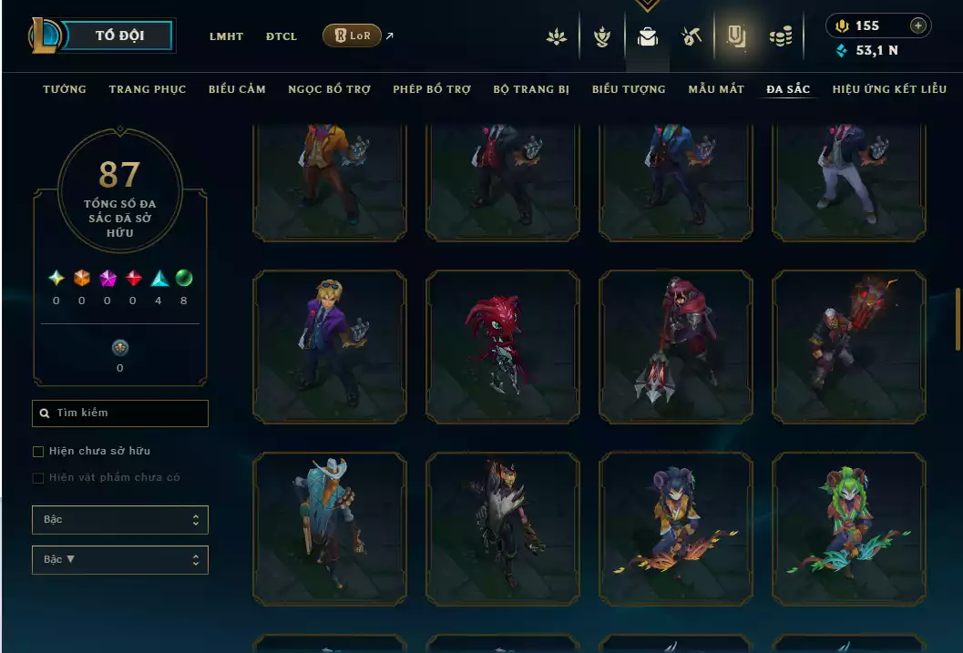 Ảnh ️🤹2 Hàng Hiệu - Nhiều Trang Phục Đẹp Mắt 🎮 - 239 Biểu Cảm - 56 Mẫu Mắt - TFT Dư 4k2 Pha Lê Xứ Sở