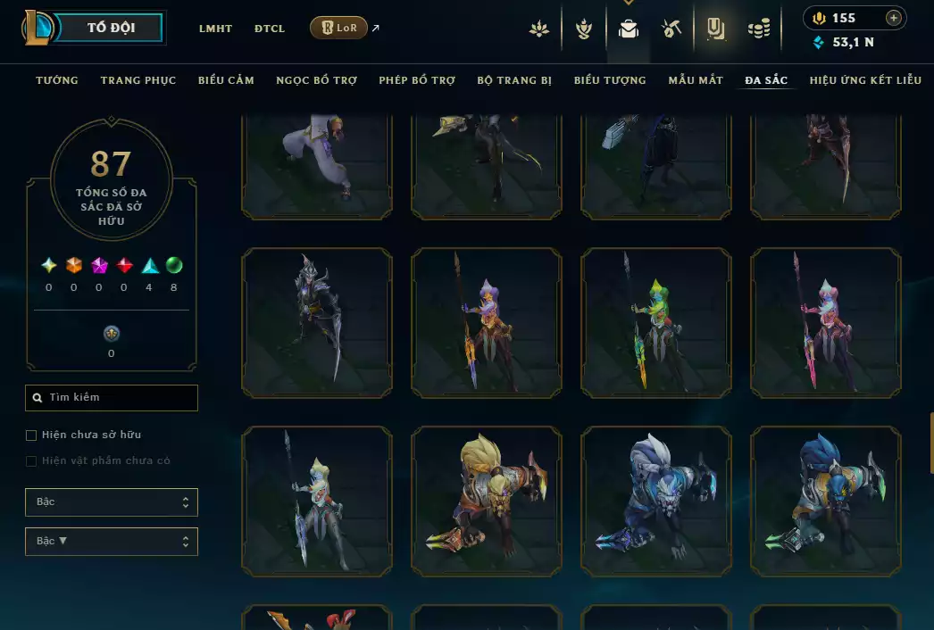 Ảnh ️🤹2 Hàng Hiệu - Nhiều Trang Phục Đẹp Mắt 🎮 - 239 Biểu Cảm - 56 Mẫu Mắt - TFT Dư 4k2 Pha Lê Xứ Sở