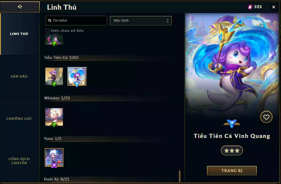 Ảnh Yone Tà Ảnh Song Kiếm Tị Nị Tím 💜 Ezreal Tí nị Thường  + Chưởng Lực + Nhiều Pet Khác , Sàn Đấu