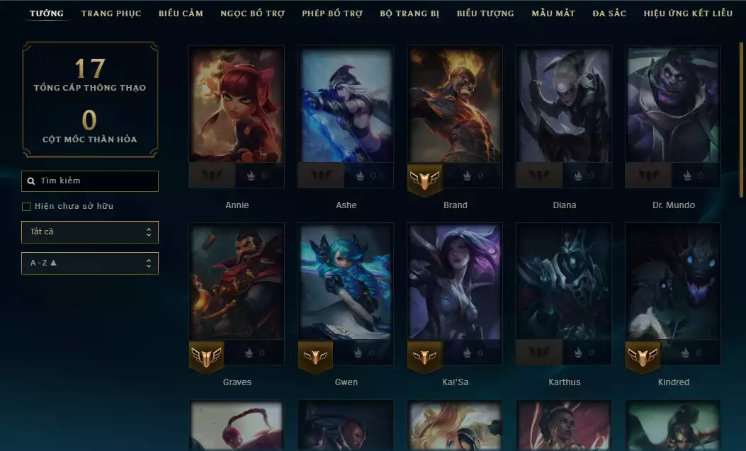 Ảnh Main Rừng Acc Smurf Elo Cao + Nhiều Tinh Hoa + Mảnh Tướng Trong Kho + Mảnh Skin Yasuo Chân Long Kiếm