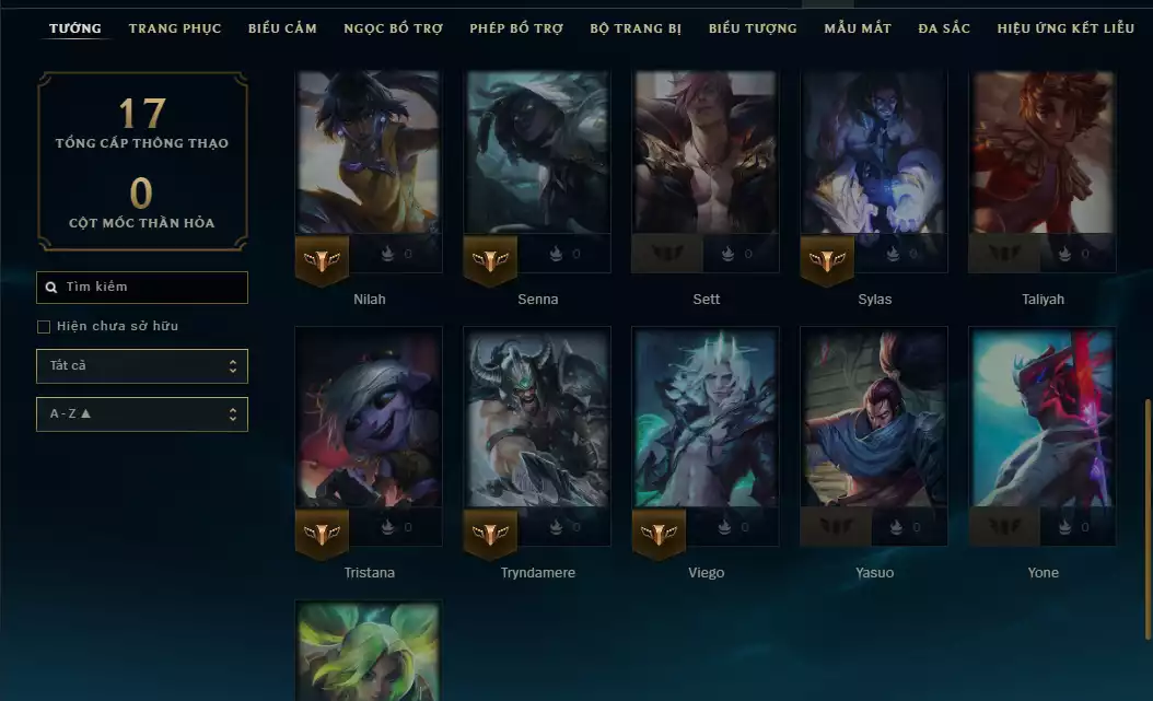 Ảnh Main Rừng Acc Smurf Elo Cao + Nhiều Tinh Hoa + Mảnh Tướng Trong Kho + Mảnh Skin Yasuo Chân Long Kiếm
