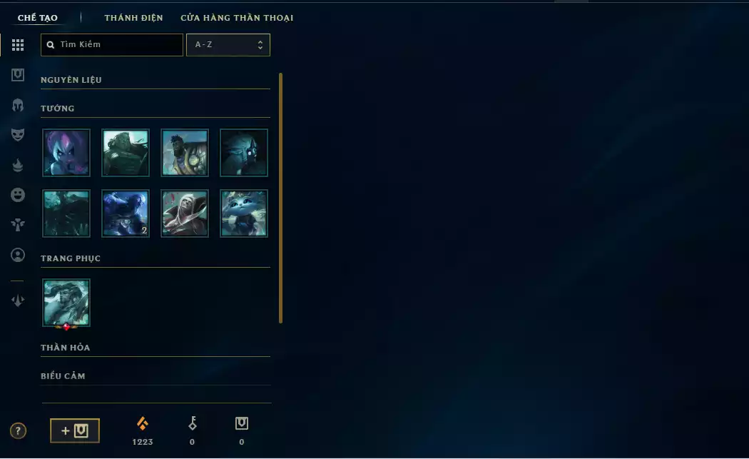 Ảnh Main Rừng Acc Smurf Elo Cao + Nhiều Tinh Hoa + Mảnh Tướng Trong Kho + Mảnh Skin Yasuo Chân Long Kiếm