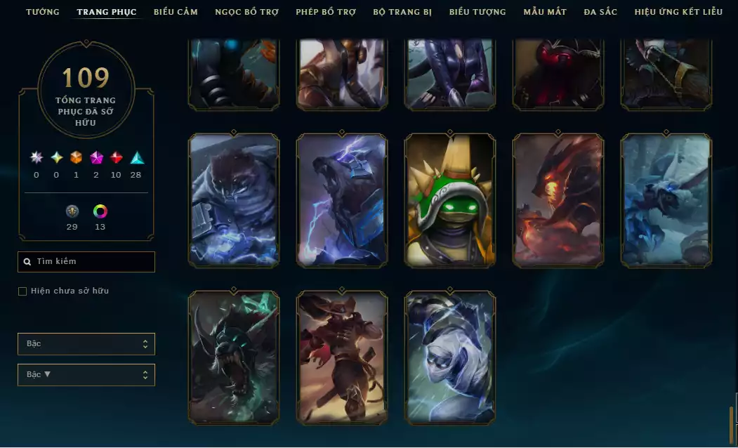 Ảnh Tài Khoản Cổ - Main Quốc Dân - Riven QQ 2012 - Skin Vinh Quang - Nhiều Skin Đẹp