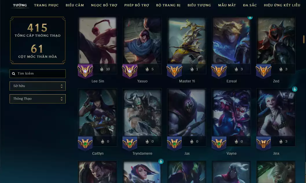 Ảnh Tài Khoản Cổ - Main Quốc Dân - Riven QQ 2012 - Skin Vinh Quang - Nhiều Skin Đẹp