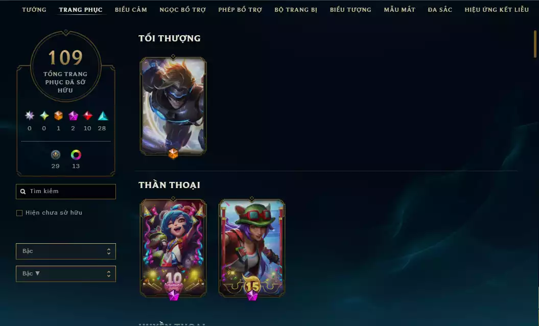 Ảnh Tài Khoản Cổ - Main Quốc Dân - Riven QQ 2012 - Skin Vinh Quang - Nhiều Skin Đẹp