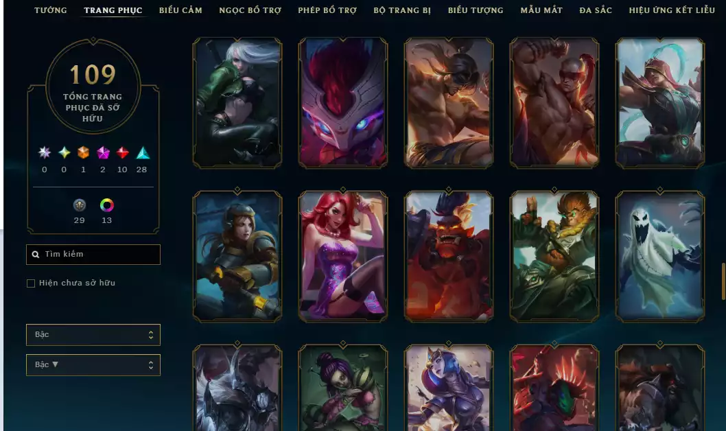 Ảnh Tài Khoản Cổ - Main Quốc Dân - Riven QQ 2012 - Skin Vinh Quang - Nhiều Skin Đẹp