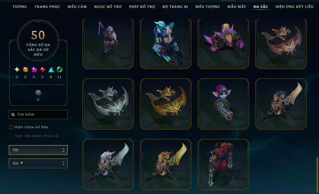Ảnh ( Khách Đã Góp )( 4 Hàng Hiệu - 540 Mảnh Kỉ Vật Kho Báu )Main ADC ☄️ 515k Thông Thạo Kaisa - ( Skin Cổ Riven QQ 2012 - Riot Nasus k9..)