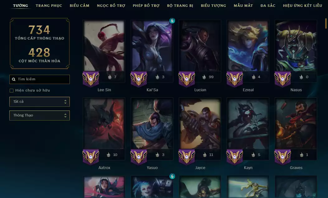 Ảnh Arcane Catlyn HH - Katarina HH - Sett HH - Khung Noxus - Nhiều Trang Phục Đẹp Mắt LeeSin 780K Thông Thạo
