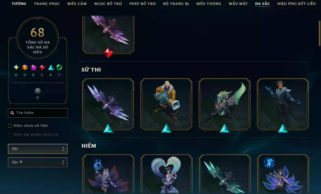 Ảnh Arcane Catlyn HH - Katarina HH - Sett HH - Khung Noxus - Nhiều Trang Phục Đẹp Mắt LeeSin 780K Thông Thạo