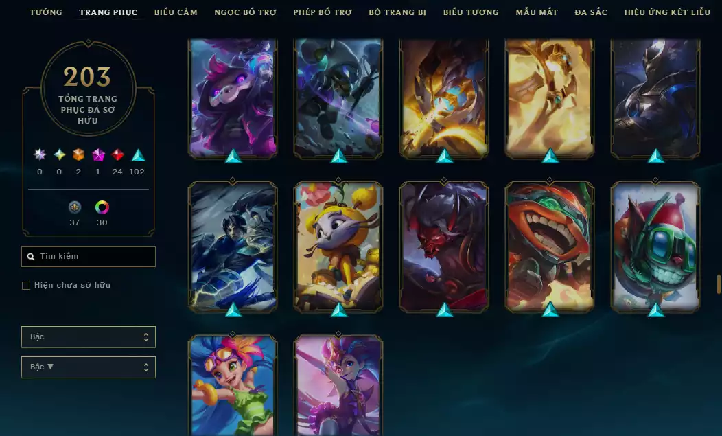 Ảnh TFT ComBo Ezreal Tí Nị Tím + Chưởng Lực - Đa Sắc Đẹp - Main LeeSin Nhiều Trang Phục