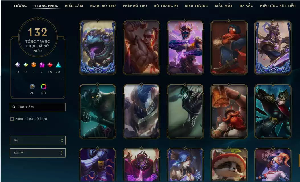 Ảnh ( 5 Hàng Hiệu Ekko - Kaisa - qiyana - soraka - everlyn  ) Nhiều Trang Phục Đẹp Khác + TFT Pet Tím Sona Cổ Cầm Tí Nị