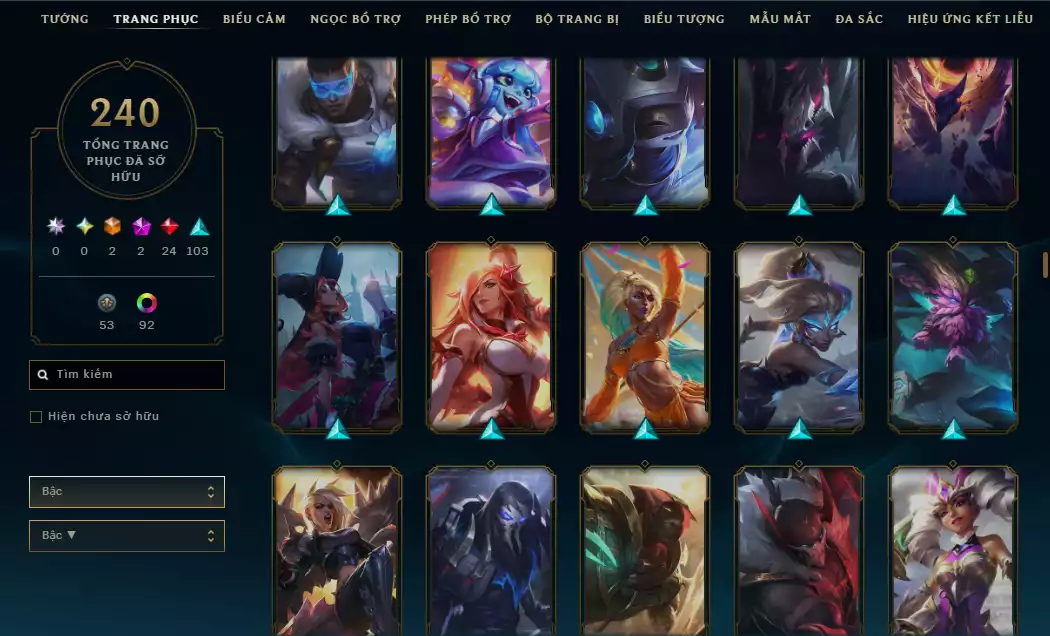 Ảnh Main Mid Leblanc + 9 trang phục - Nhiều Trang phục Đẹp mắt - Rank Elo Cao