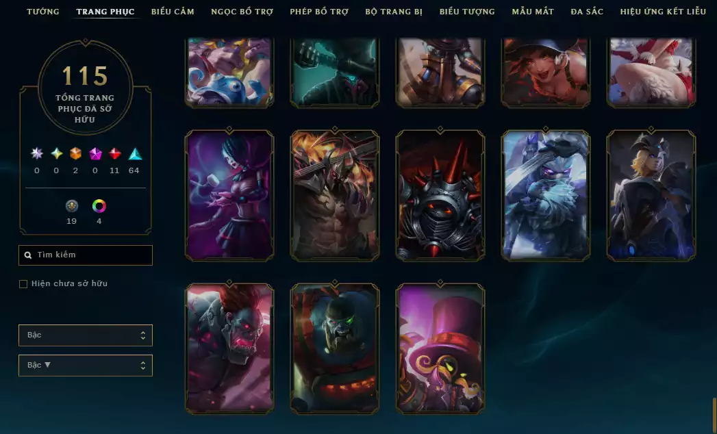 Ảnh Acc Unrank - Main Top - Nhiều Trang Phục Top - TFT YaSuo Long Kiếm Tí Nị Tím 💜