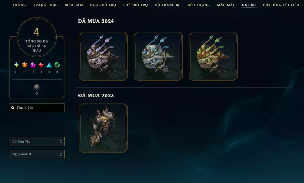 Ảnh Acc Unrank - Main Top - Nhiều Trang Phục Top - TFT YaSuo Long Kiếm Tí Nị Tím 💜