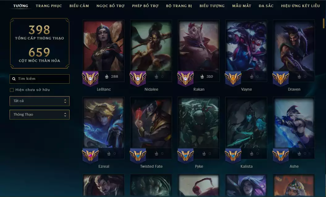 Ảnh Main Mid Leblanc + 9 trang phục - Nhiều Trang phục Đẹp mắt - Rank Elo Cao