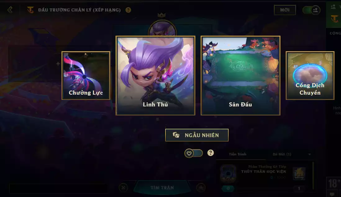 Ảnh Acc Unrank - Main Top - Nhiều Trang Phục Top - TFT YaSuo Long Kiếm Tí Nị Tím 💜