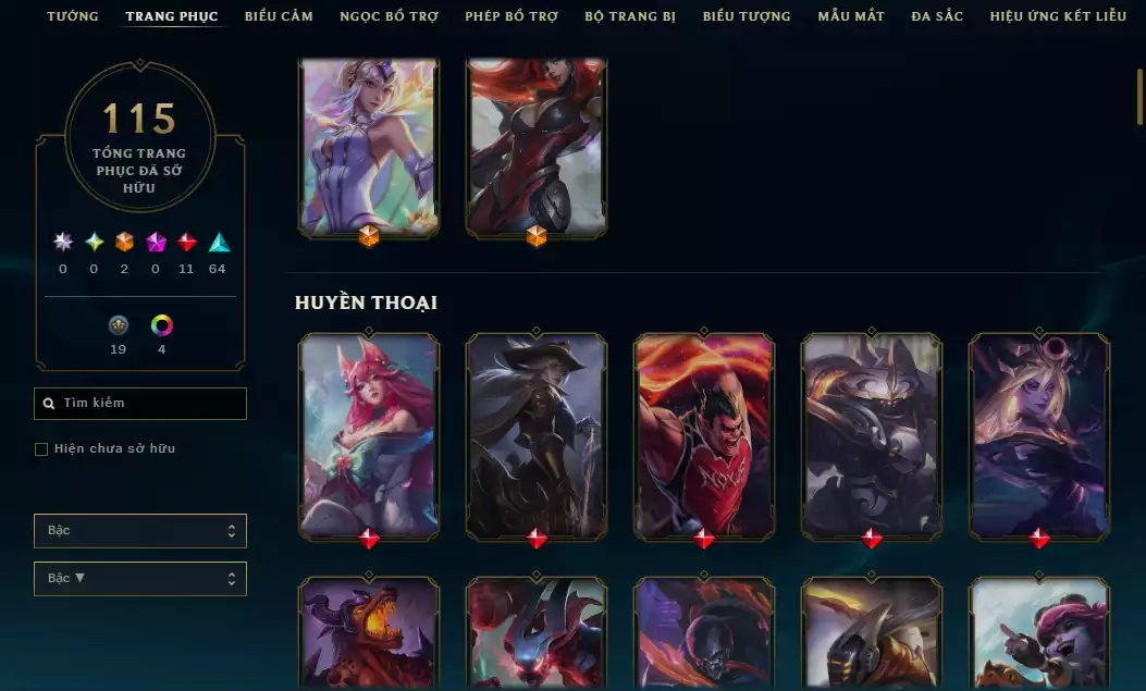 Ảnh Acc Unrank - Main Top - Nhiều Trang Phục Top - TFT YaSuo Long Kiếm Tí Nị Tím 💜