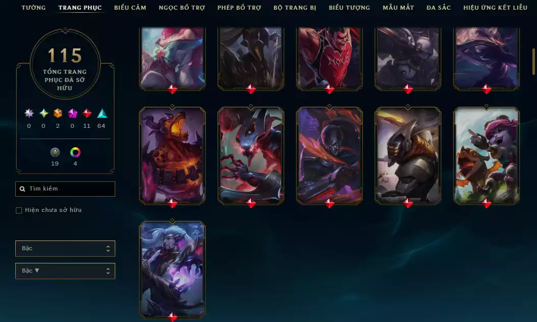 Ảnh Acc Unrank - Main Top - Nhiều Trang Phục Top - TFT YaSuo Long Kiếm Tí Nị Tím 💜